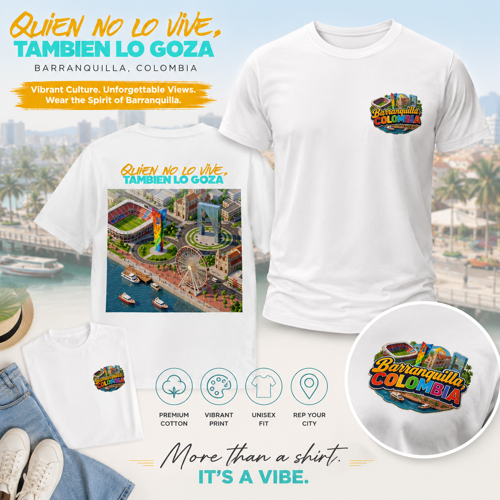 Barranquilla Colombia graphic T-shirt by TFTB Studio