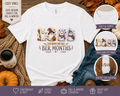 I’m Ready for the ’Ber Months ghost tee styled with pumpkins and cozy fall decor