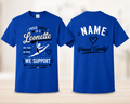 Personalized Leonette dance team shirt front and back with custom name
