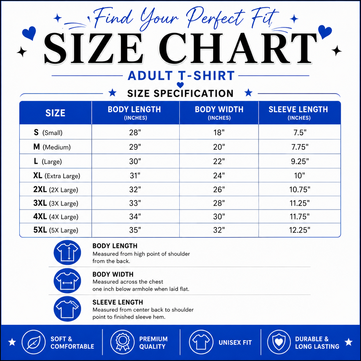 Leonette dance team shirt adult size chart